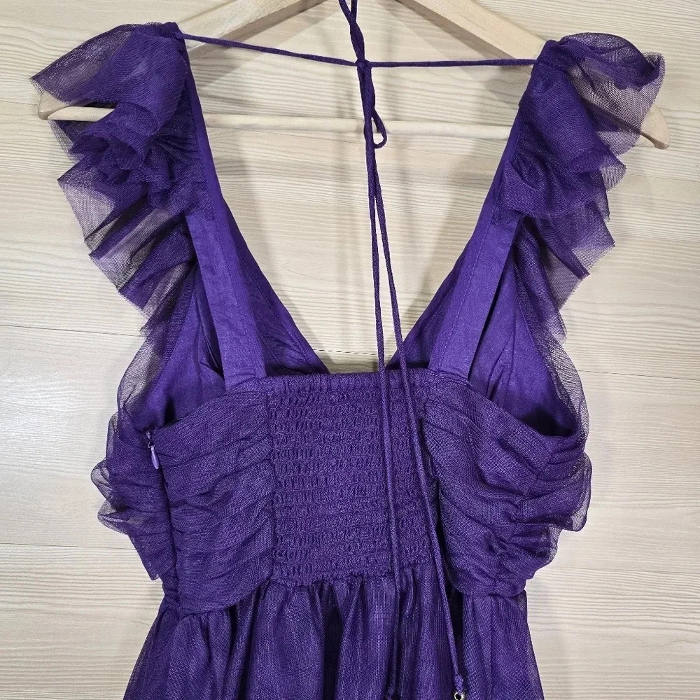 Anthropologie - Maeve‎ Ruffled Tulle Mini Dress size XS - Picture 9 of 14